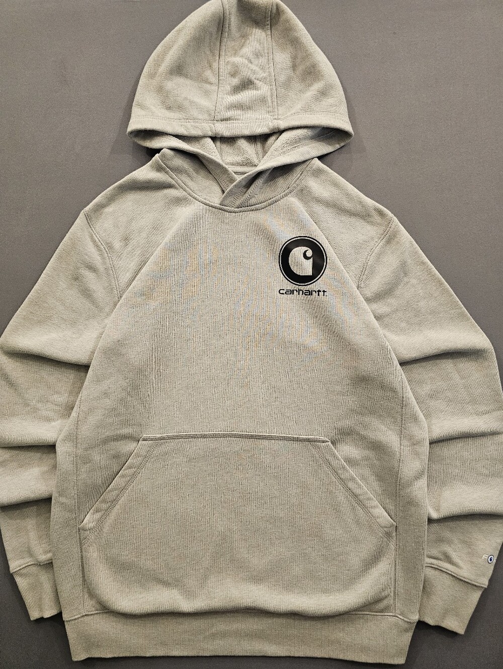 Carhartt Men's Force Delmont Graphic Pullover Hoodie - Light Gray – Size M
